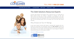 Desktop Screenshot of consumerdebtsolutions.net