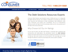Tablet Screenshot of consumerdebtsolutions.net